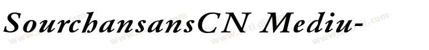 SourchansansCN Mediu字体转换